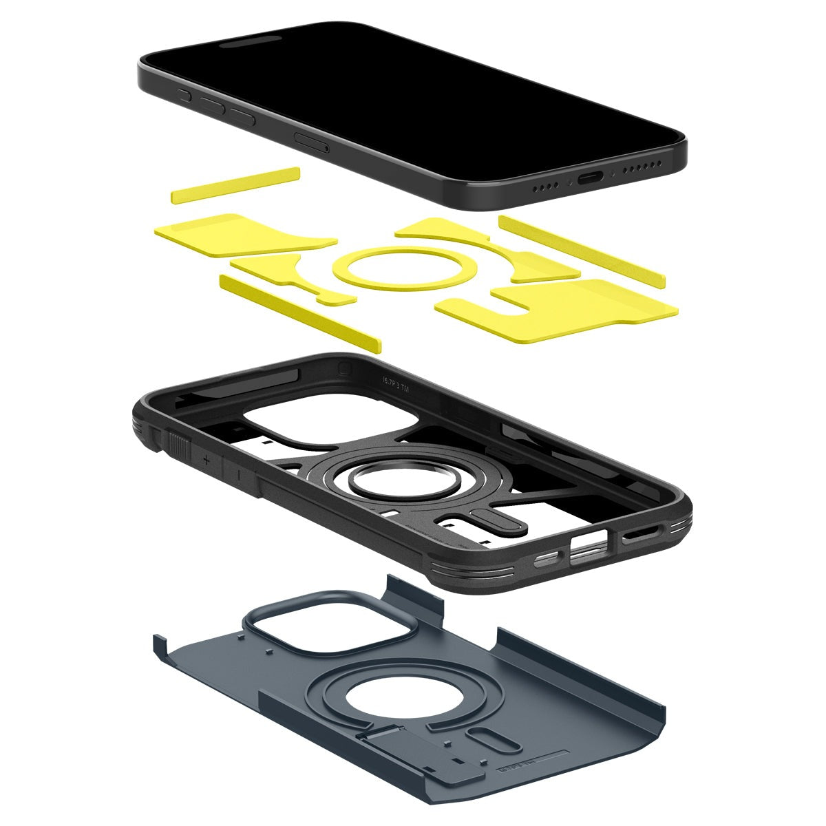 Schutzhülle Spigen Tough Armor Mag mit MagSafe für Apple iPhone 15 Pro Max, Dunkelblau