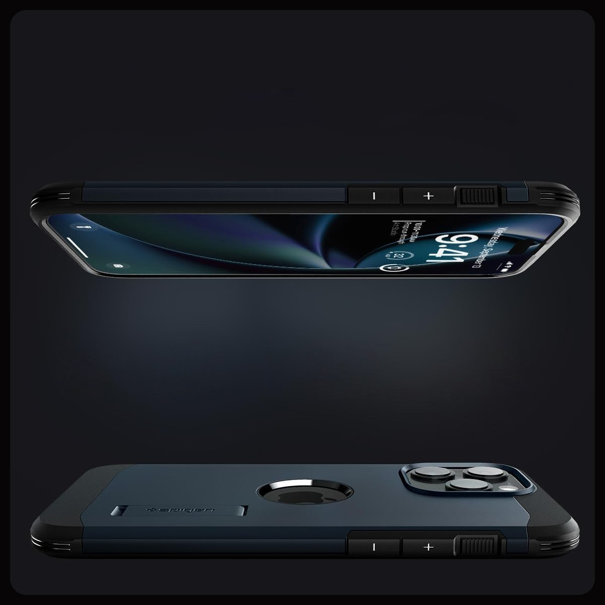 Schutzhülle Spigen Tough Armor Mag mit MagSafe für Apple iPhone 15 Pro Max, Dunkelblau