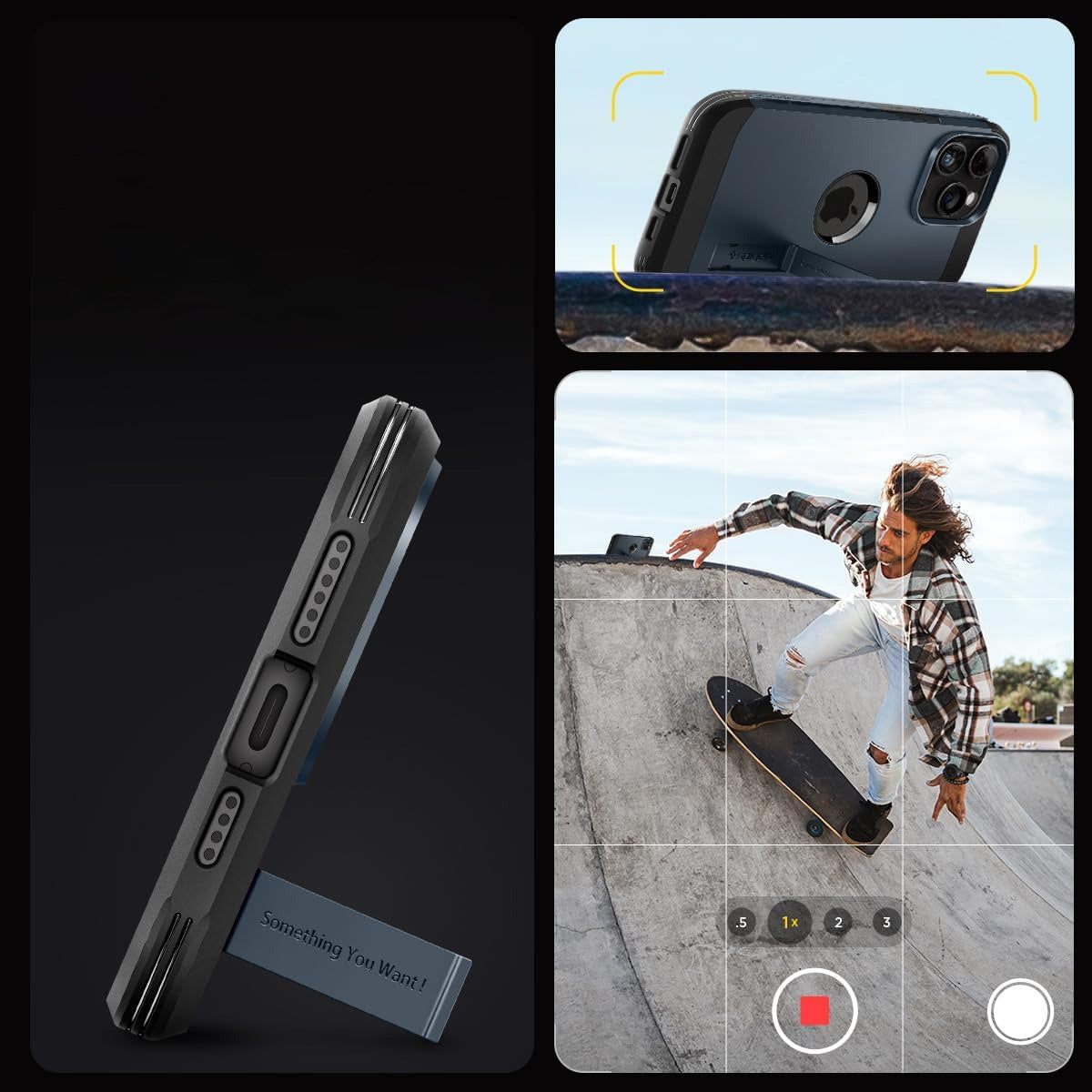 Schutzhülle Spigen Tough Armor Mag mit MagSafe für Apple iPhone 15 Pro Max, Dunkelblau