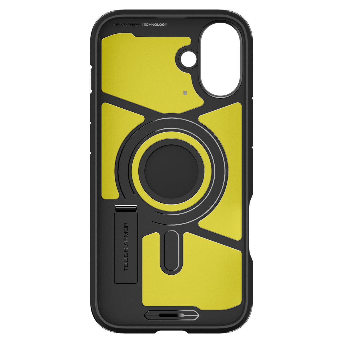 Handyhülle für iPhone 16, Spigen Tough Armor Mag mit MagSafe, Schwarz