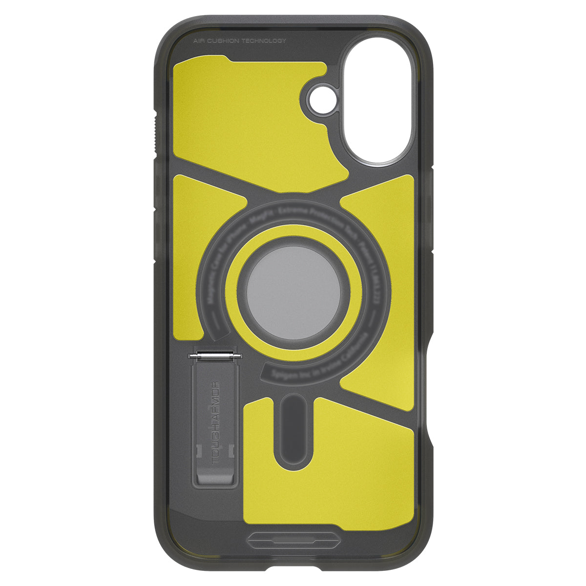 Handyhülle für iPhone 16, Spigen Tough Armor Mag mit MagSafe, Rauchfarben