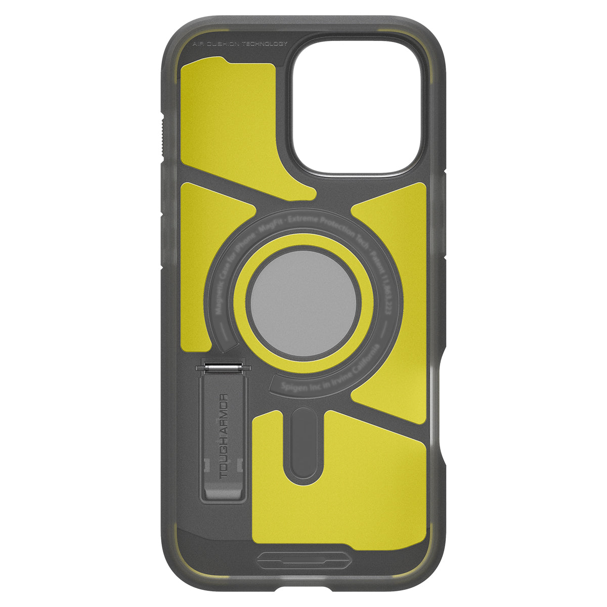 Handyhülle für iPhone 16 Pro Max, Spigen Tough Armor Mag mit MagSafe, Rauchfarben