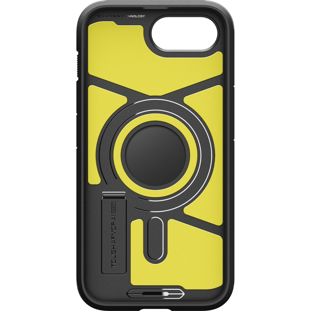 Handyhülle für iPhone 17e / 16e, Spigen Tough Armor Mag mit MagSafe, Schwarz