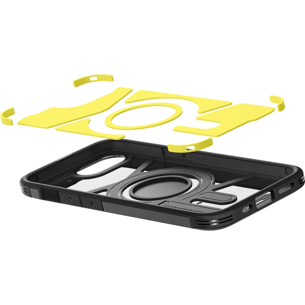 Handyhülle für iPhone 17e / 16e, Spigen Tough Armor Mag mit MagSafe, Schwarz