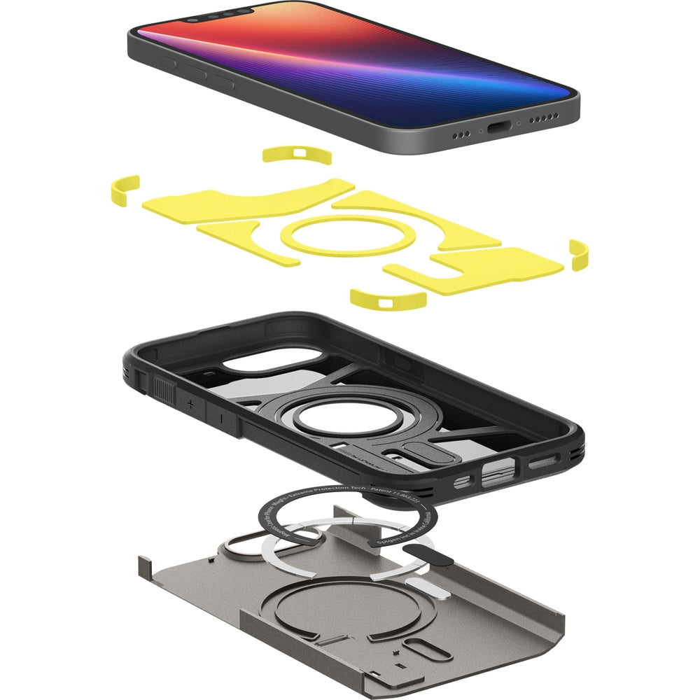 Handyhülle für iPhone 17e / 16e, Spigen Tough Armor Mag mit MagSafe, Rotguss