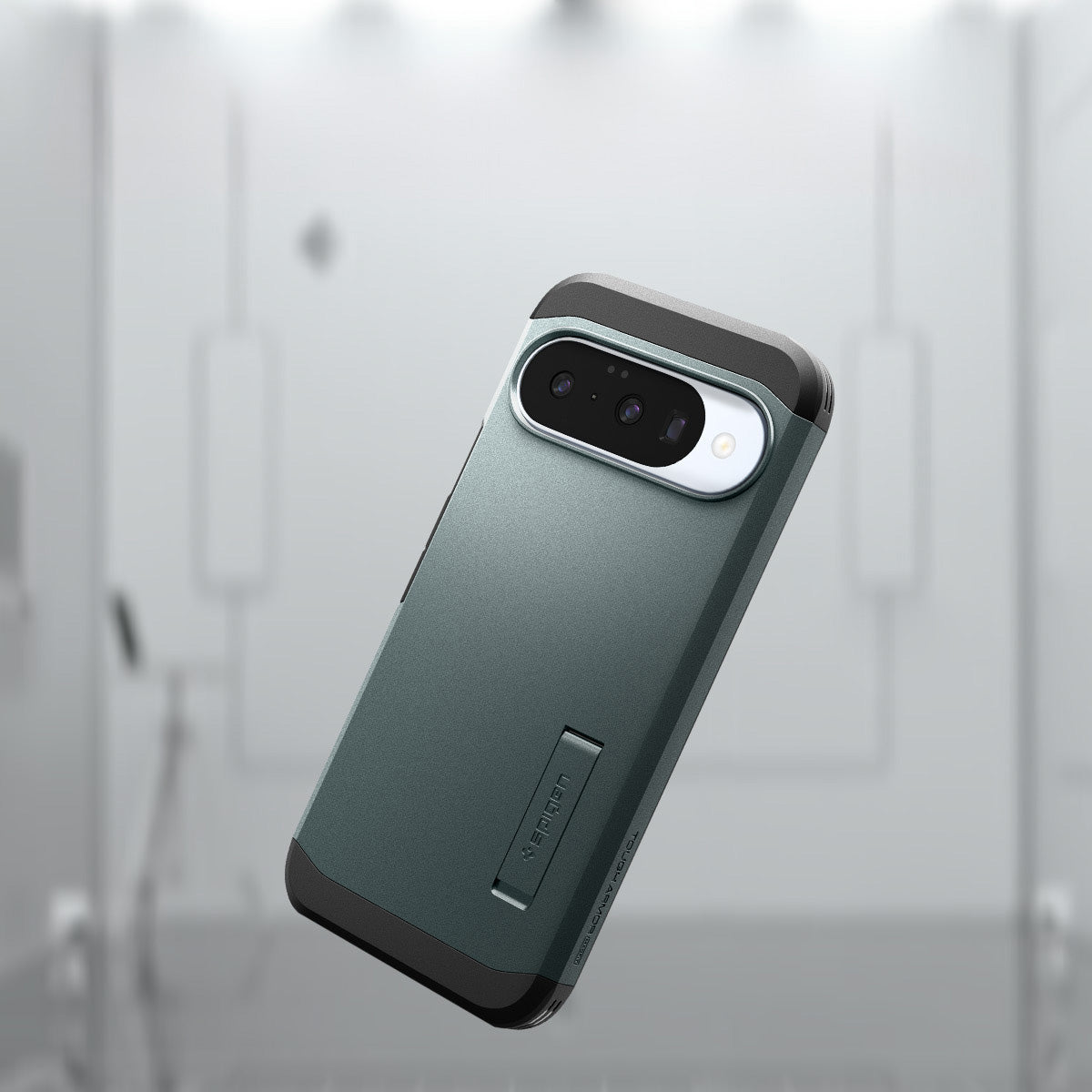 Handyhülle für Google Pixel 10 Pro / Pixel 10, Spigen Tough Armor Mag mit MagSafe, Grün
