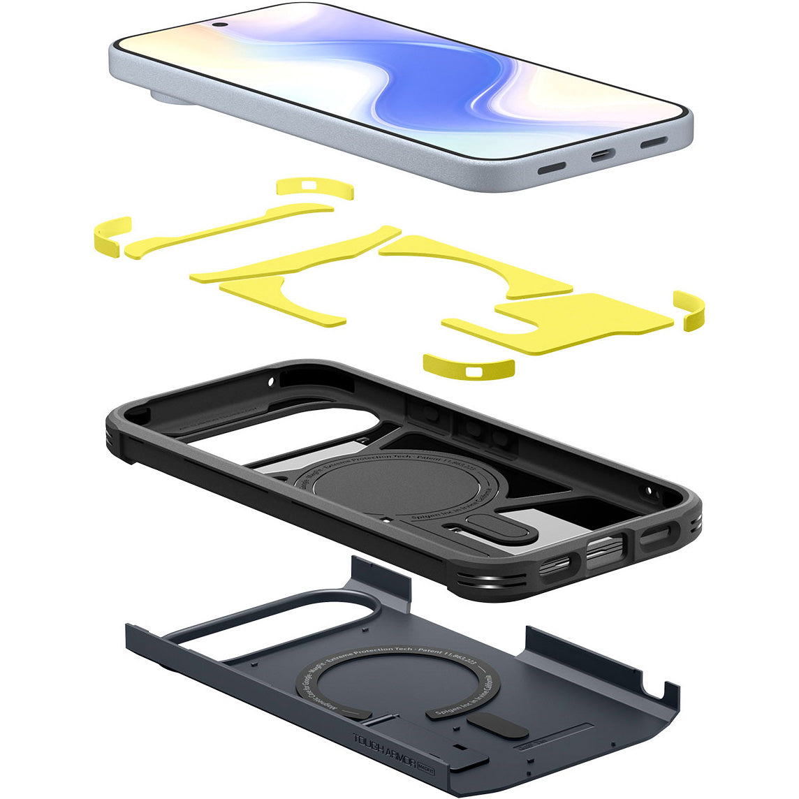 Handyhülle für Google Pixel 10 Pro / Pixel 10, Spigen Tough Armor Mag mit MagSafe, Dunkelblau