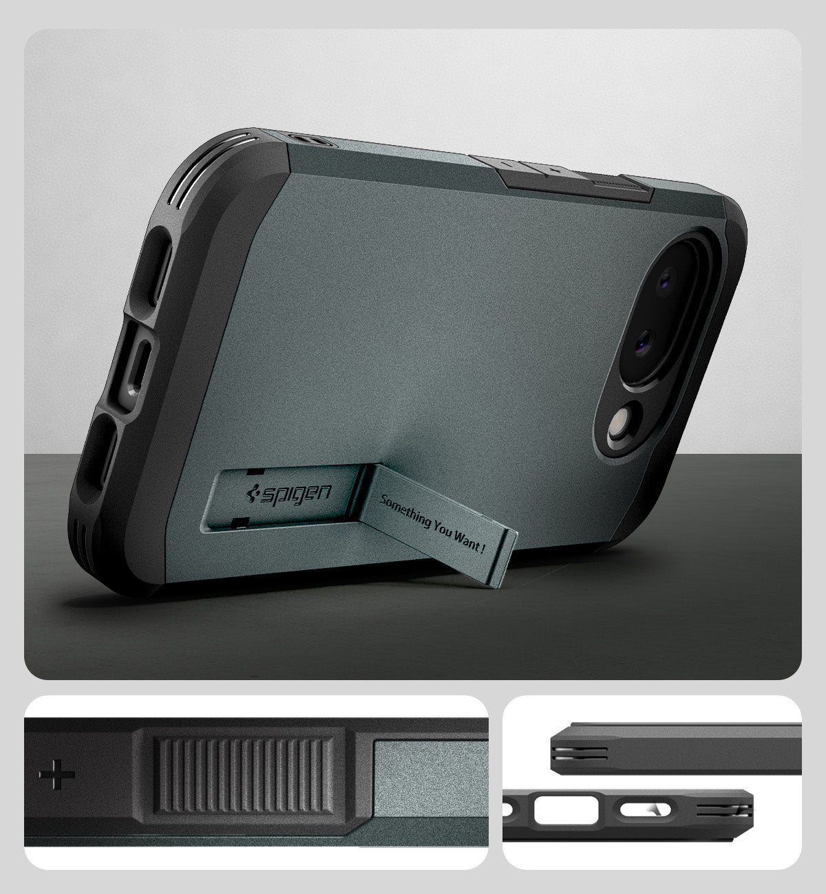 Handyhülle für Google Pixel 10a, Spigen Tough Armor Mag mit MagSafe, Grün