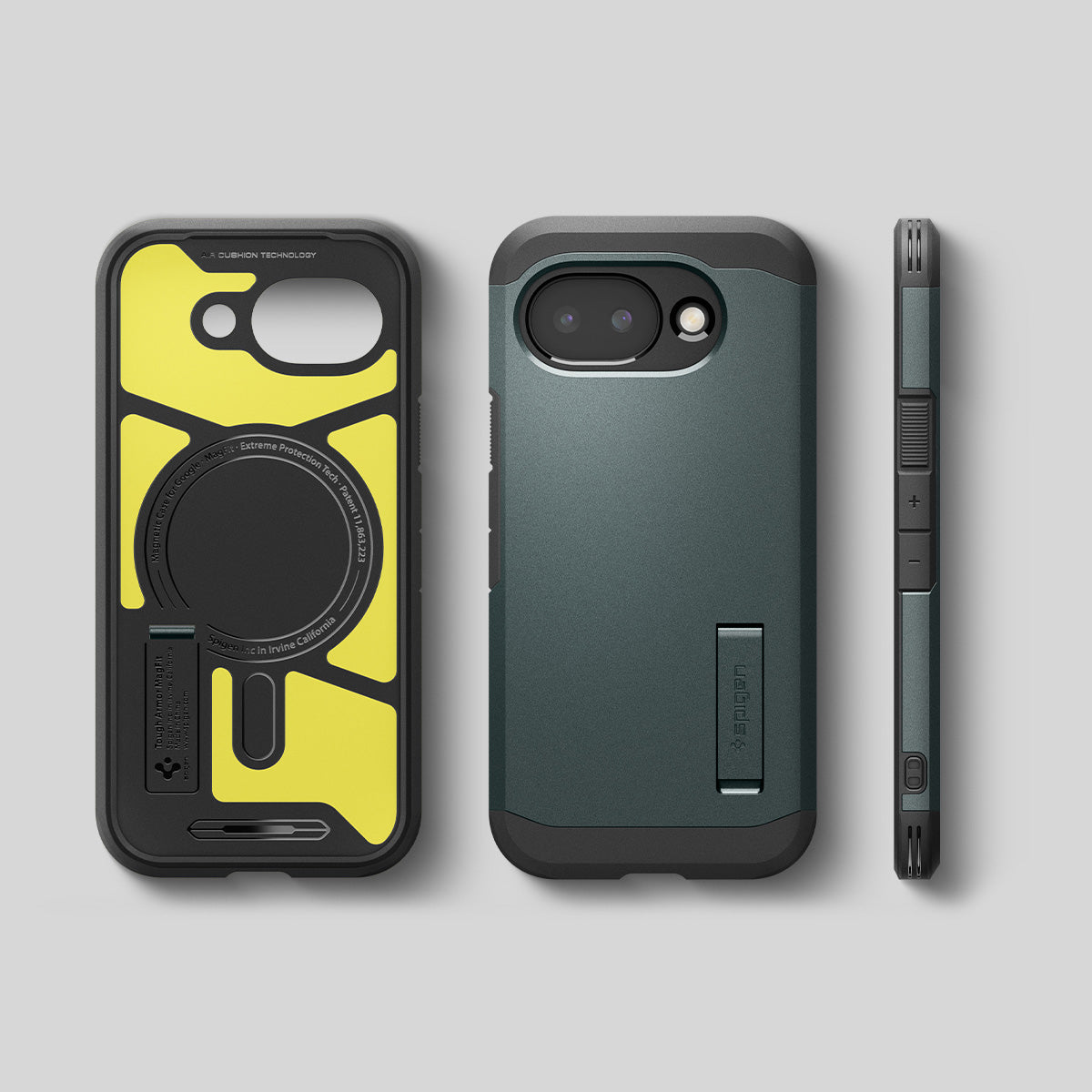 Handyhülle für Google Pixel 10a, Spigen Tough Armor Mag mit MagSafe, Grün