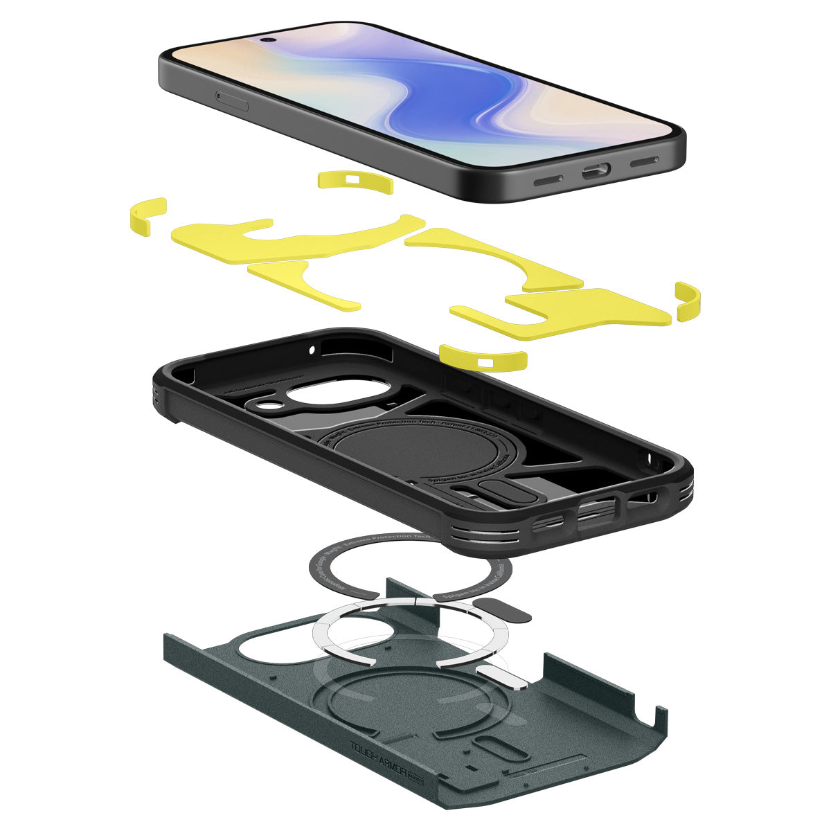 Handyhülle für Google Pixel 10a, Spigen Tough Armor Mag mit MagSafe, Grün