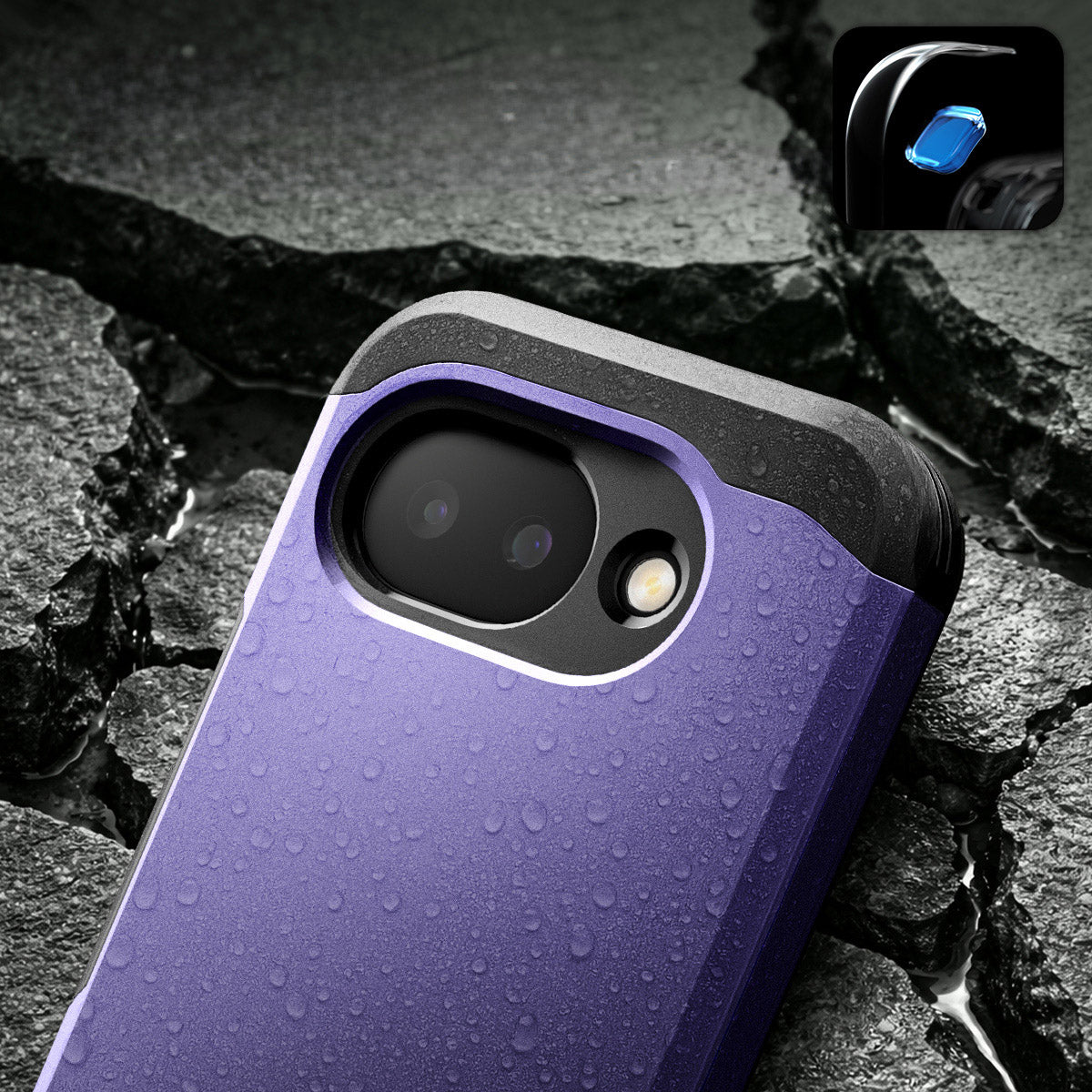 Handyhülle für Google Pixel 10a, Spigen Tough Armor Mag mit MagSafe, Violett