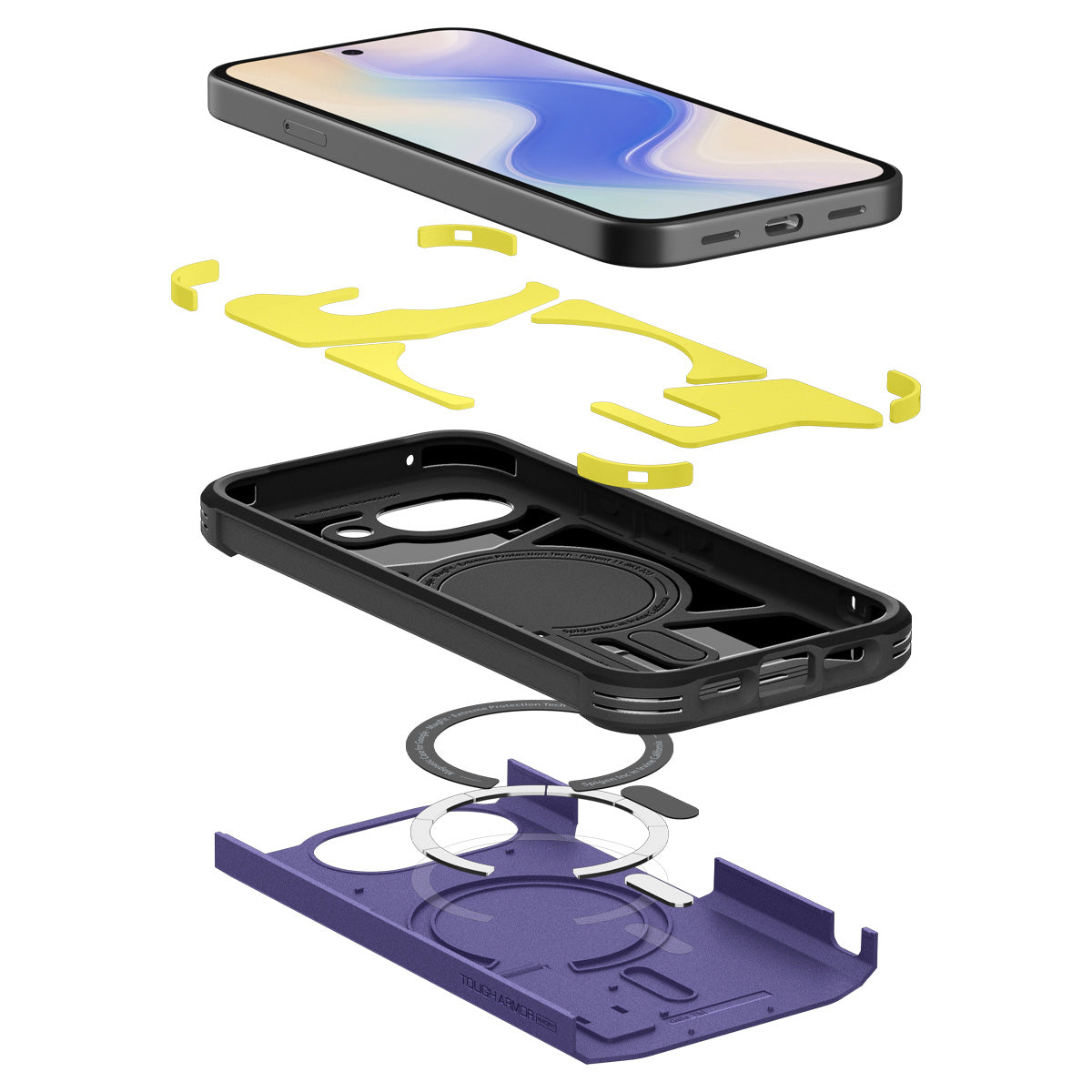 Handyhülle für Google Pixel 10a, Spigen Tough Armor Mag mit MagSafe, Violett
