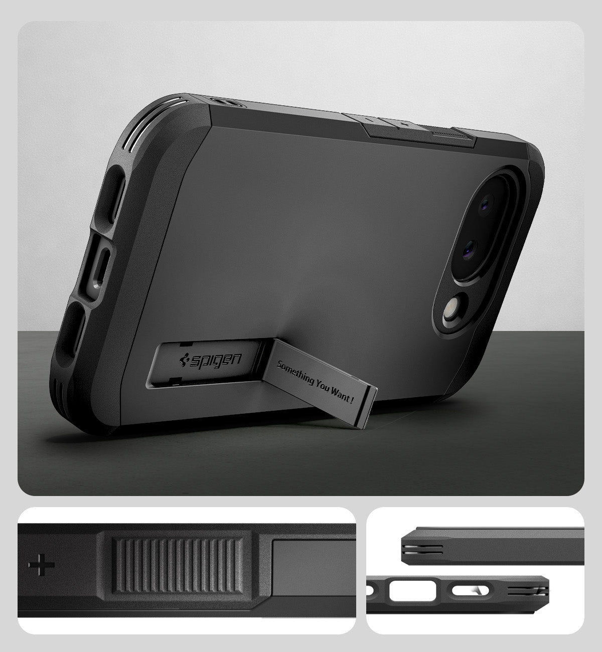 Handyhülle für Google Pixel 10a, Spigen Tough Armor Mag mit MagSafe, Schwarz