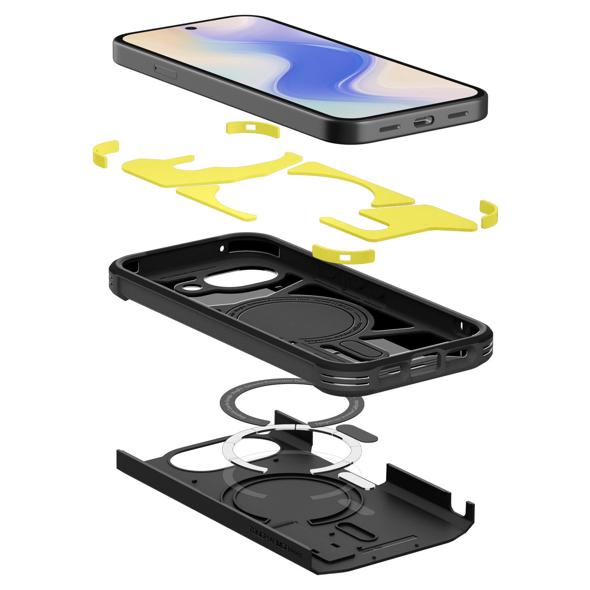 Handyhülle für Google Pixel 10a, Spigen Tough Armor Mag mit MagSafe, Schwarz