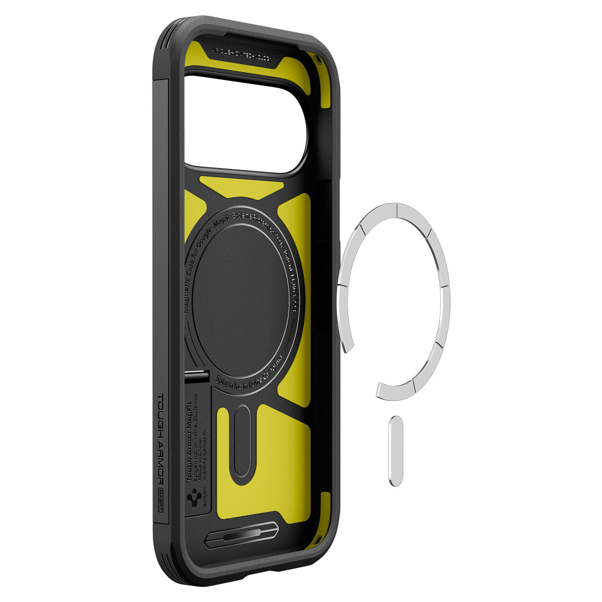 Handyhülle für Google Pixel 11, Spigen Tough Armor Mag mit MagSafe, Schwarz
