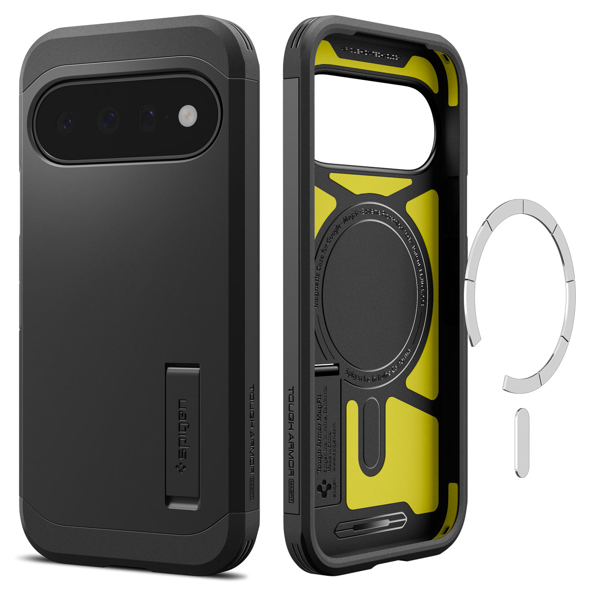 Handyhülle für Google Pixel 11, Spigen Tough Armor Mag mit MagSafe, Schwarz