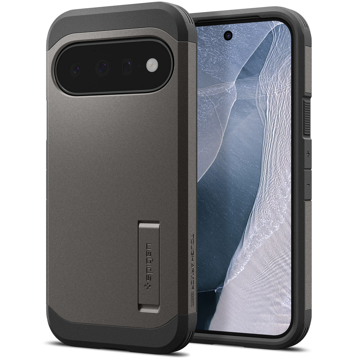 Handyhülle für Google Pixel 11, Spigen Tough Armor Mag mit MagSafe, Grau