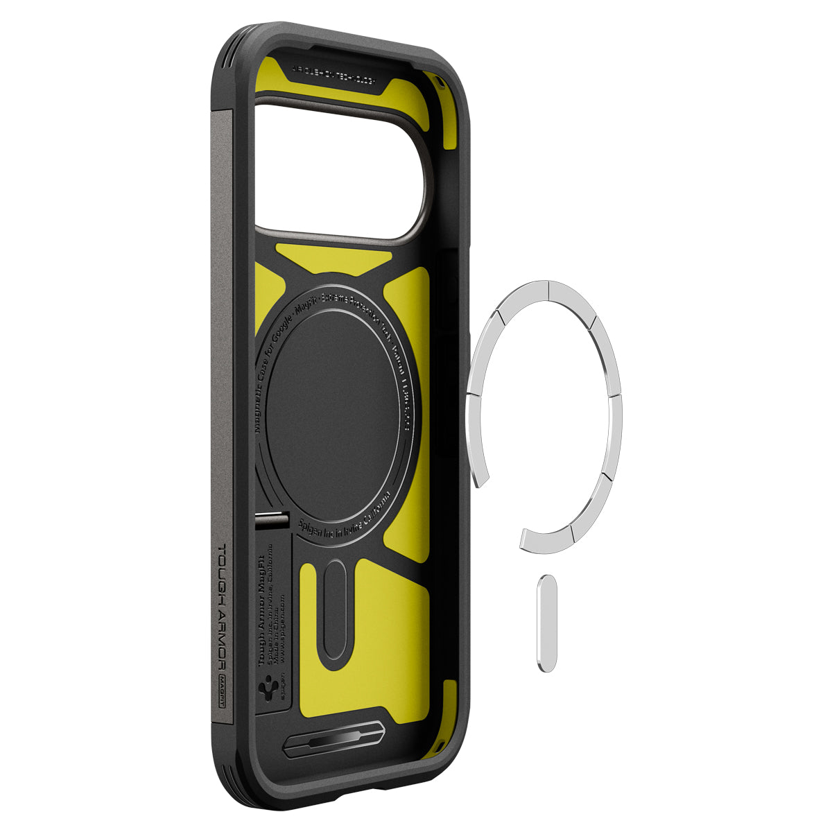 Handyhülle für Google Pixel 11, Spigen Tough Armor Mag mit MagSafe, Grau