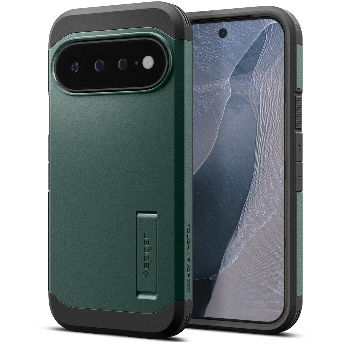 Handyhülle für Google Pixel 11 Pro, Spigen Tough Armor Mag mit MagSafe, Grün
