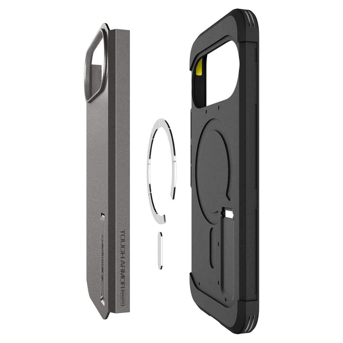 Handyhülle für Google Pixel 11 Pro, Spigen Tough Armor Mag mit MagSafe, Grau
