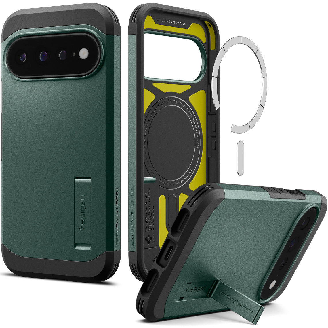 Handyhülle für Google Pixel 11 Pro XL, Spigen Tough Armor Mag mit MagSafe, Grün (1/16)