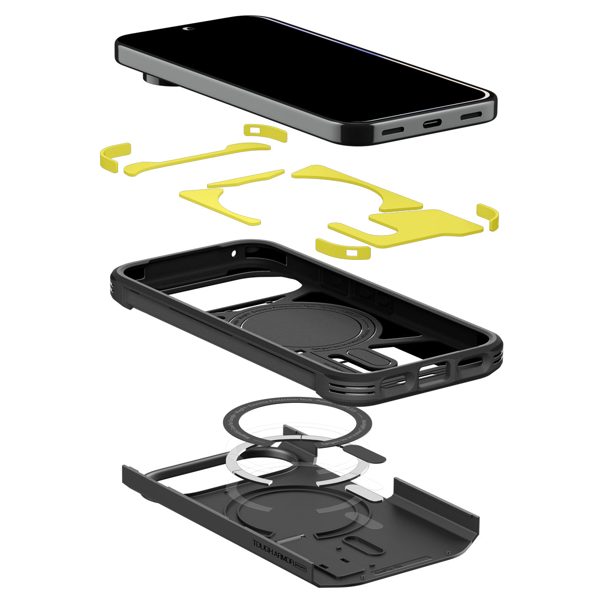 Handyhülle für Google Pixel 11 Pro XL, Spigen Tough Armor Mag mit MagSafe, Schwarz