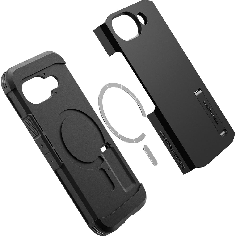 Handyhülle für Google Pixel 9a, Spigen Tough Armor Mag mit MagSafe, Schwarz