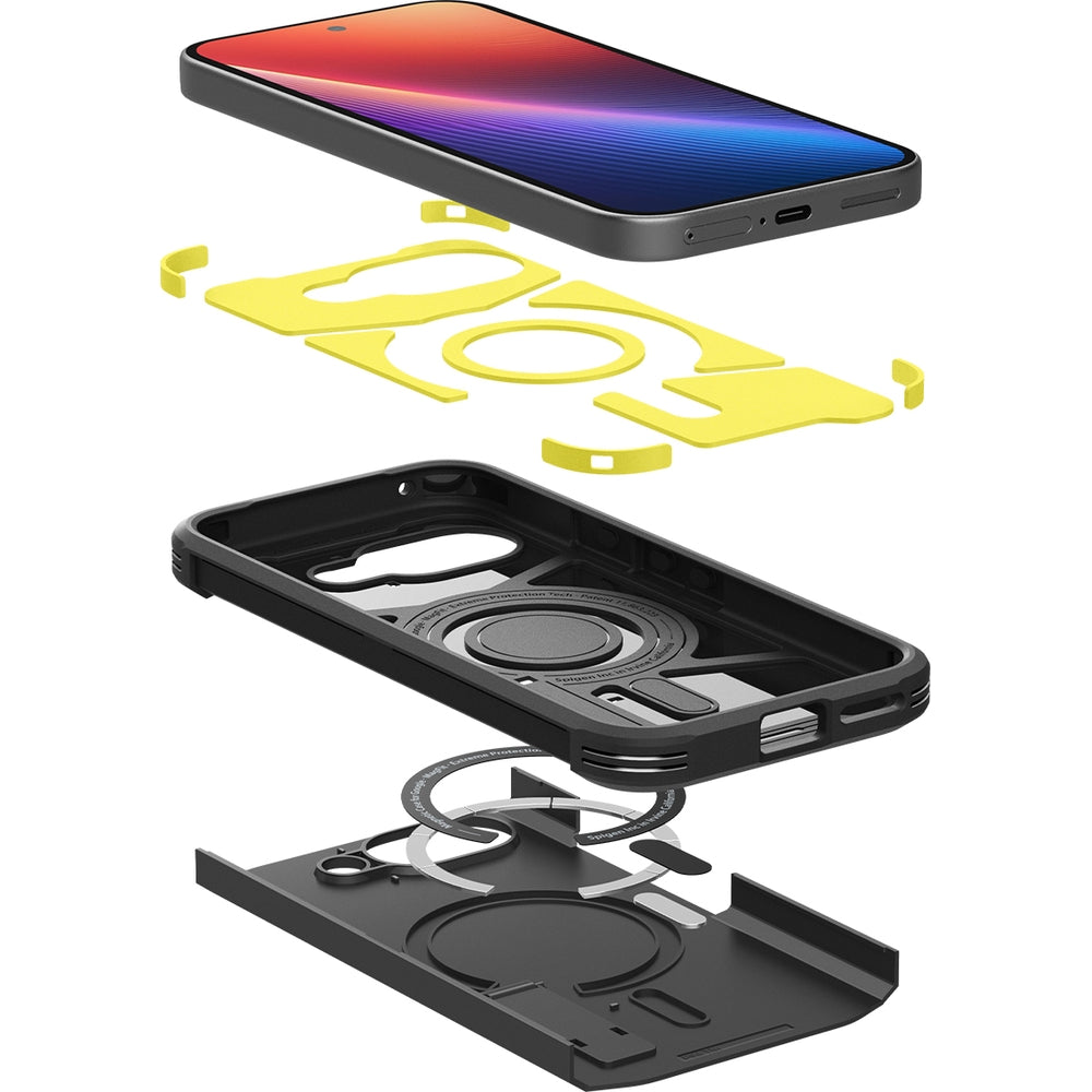 Handyhülle für Google Pixel 9a, Spigen Tough Armor Mag mit MagSafe, Schwarz