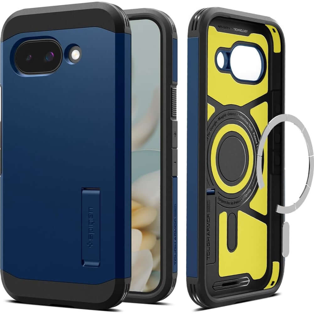 Handyhülle für Google Pixel 9a, Spigen Tough Armor Mag mit MagSafe, Blau