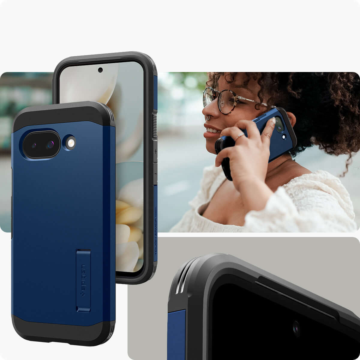 Handyhülle für Google Pixel 9a, Spigen Tough Armor Mag mit MagSafe, Blau