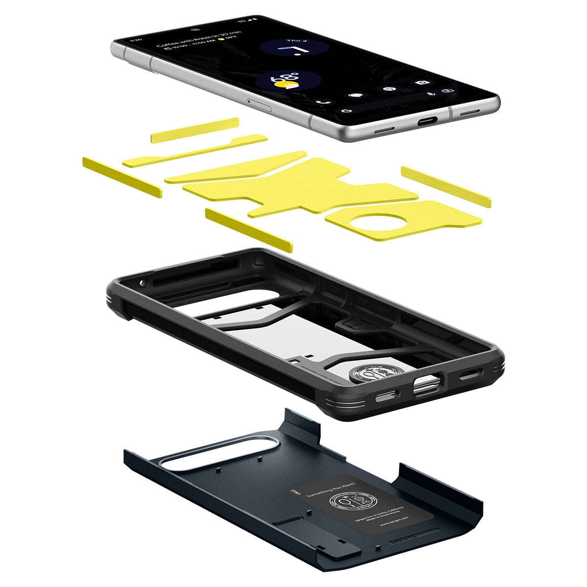 Schutzhülle Spigen Tough Armor für Pixel 7A, Graphitgrau