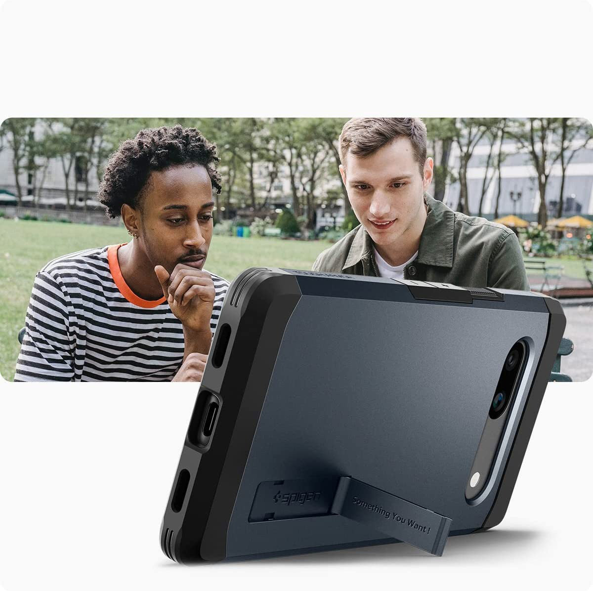 Schutzhülle Spigen Tough Armor für Pixel 7A, Graphitgrau
