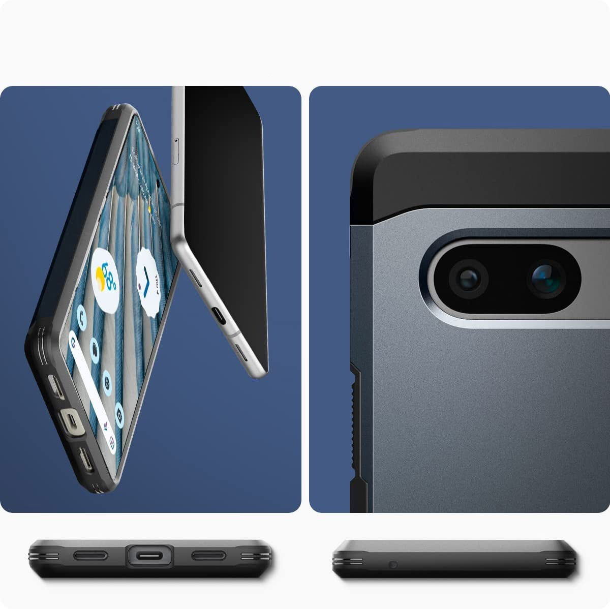 Schutzhülle Spigen Tough Armor für Pixel 7A, Graphitgrau