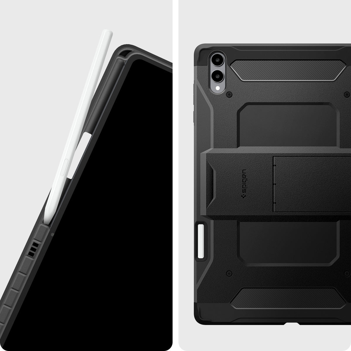 Schutzhülle für Galaxy Tab S11 Ultra, Spigen Tough Armor Pro, Schwarz