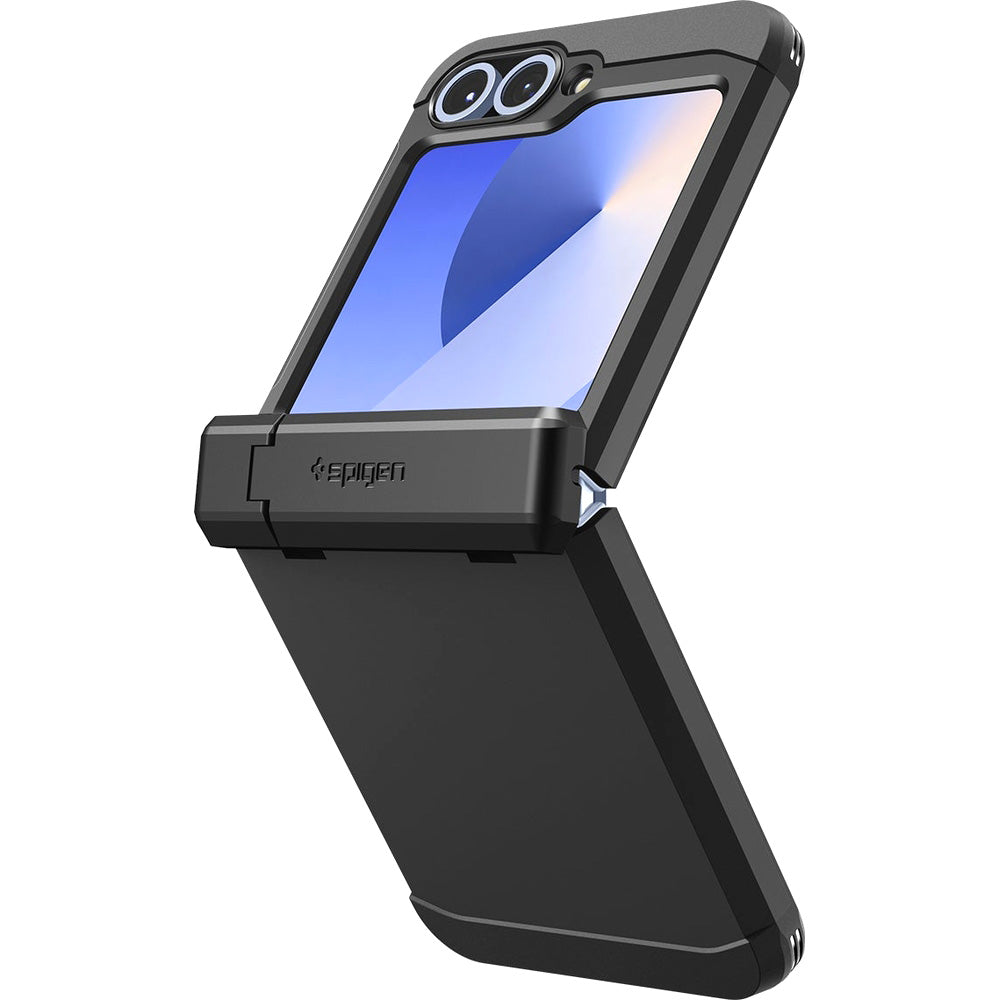 Handyhülle für Galaxy Z Flip7 FE / 6, Spigen Tough Armor Pro Mag mit MagSafe, Schwarz