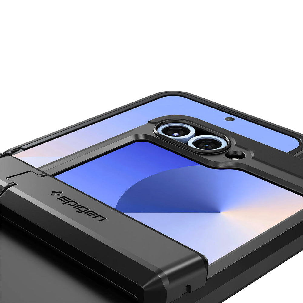Handyhülle für Galaxy Z Flip7 FE / 6, Spigen Tough Armor Pro Mag mit MagSafe, Schwarz