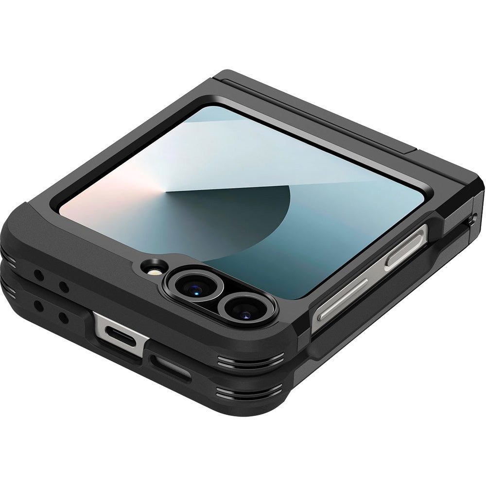Handyhülle für Galaxy Z Flip7 FE / 6, Spigen Tough Armor Pro Mag mit MagSafe, Schwarz