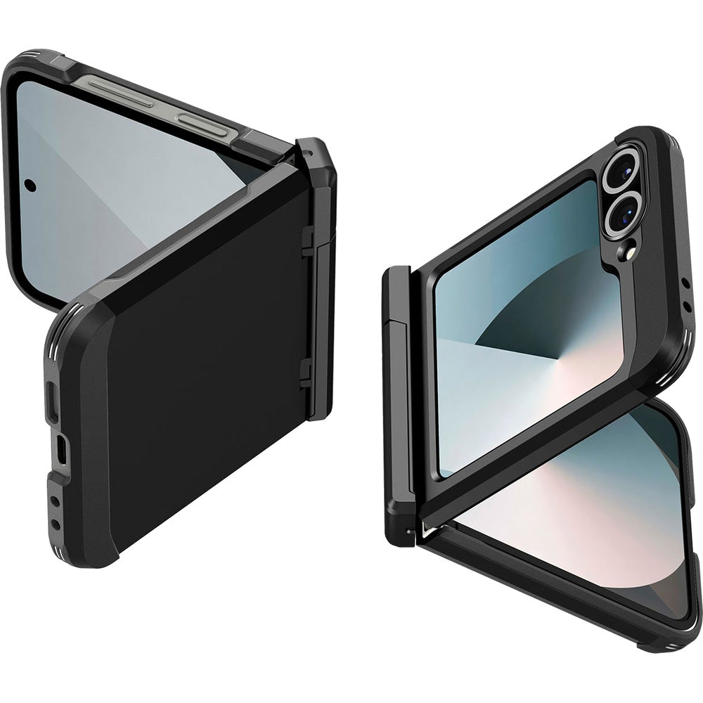 Handyhülle für Galaxy Z Flip7 FE / 6, Spigen Tough Armor Pro Mag mit MagSafe, Schwarz