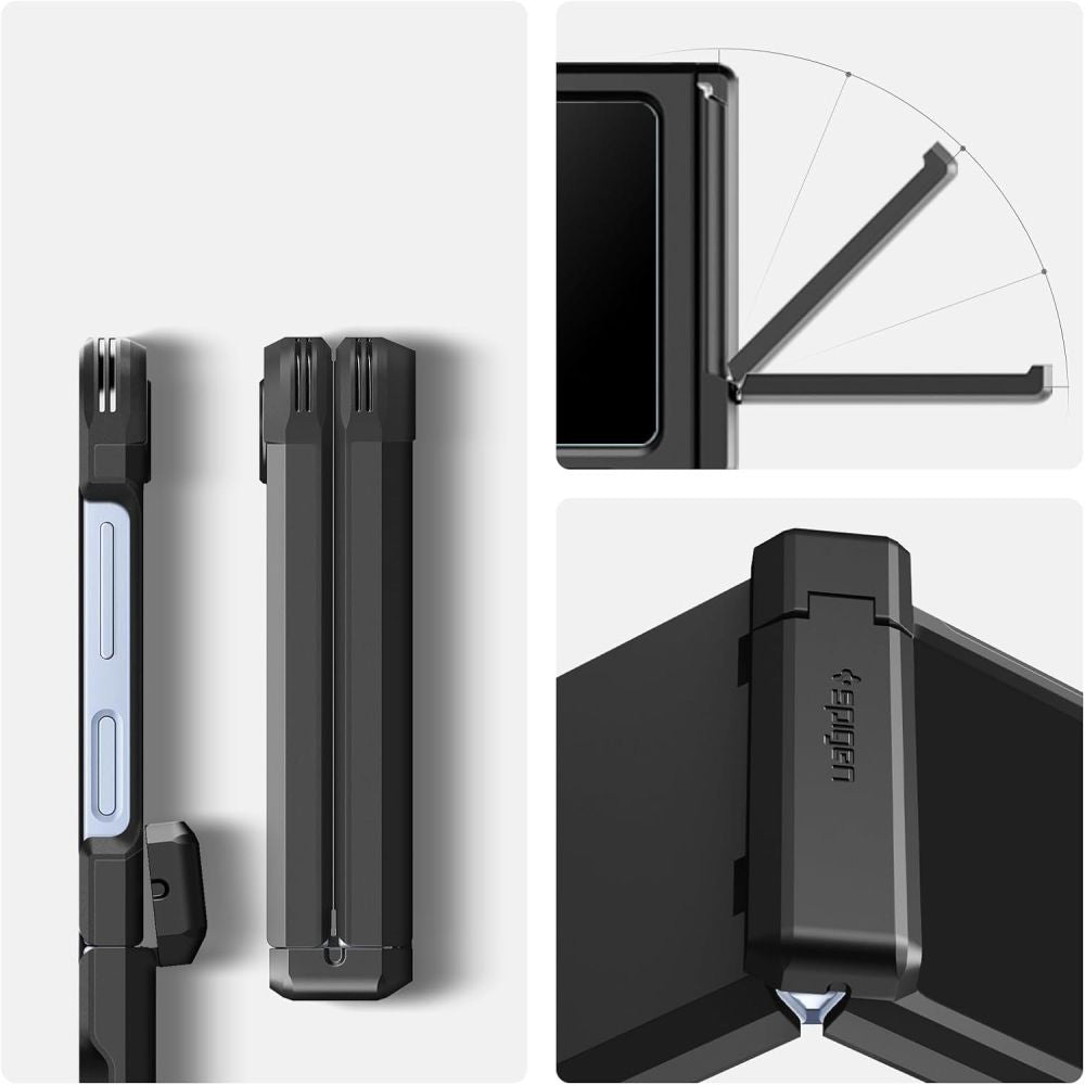 Handyhülle für Galaxy Z Flip7 FE / 6, Spigen Tough Armor Pro Mag mit MagSafe, Schwarz