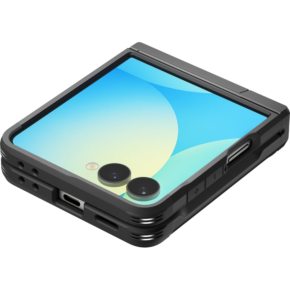 Handyhülle für Galaxy Z Flip7, Spigen Tough Armor Pro Mag mit MagSafe, Schwarz