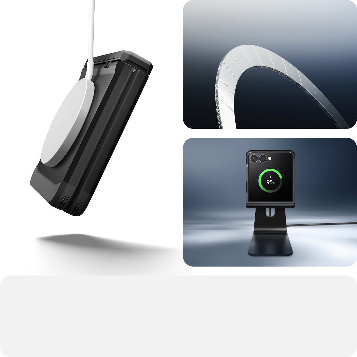 Handyhülle für Galaxy Z Flip7, Spigen Tough Armor Pro Mag mit MagSafe, Schwarz