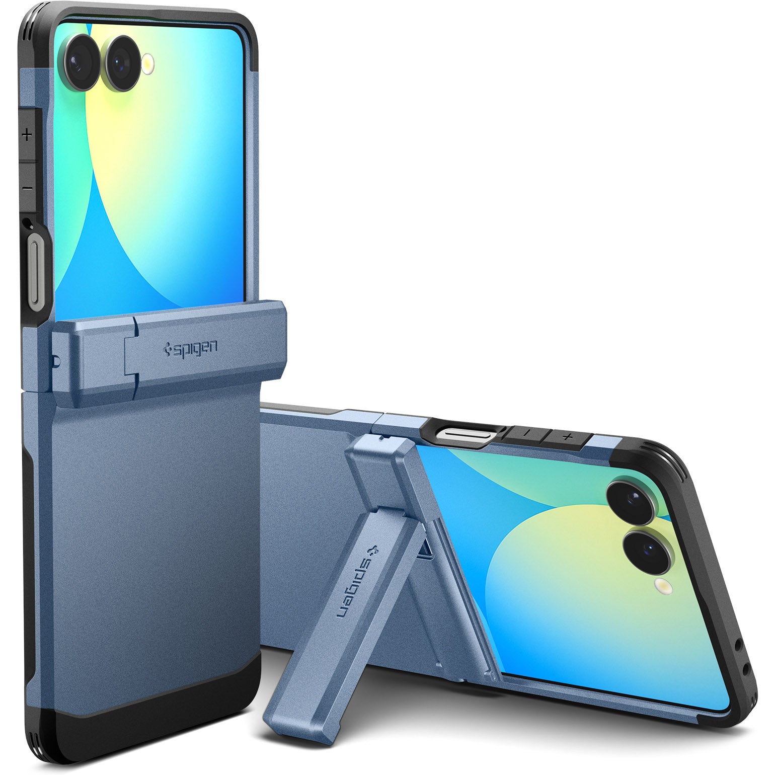 Handyhülle für Galaxy Z Flip7, Spigen Tough Armor Pro Mag mit MagSafe, Blau