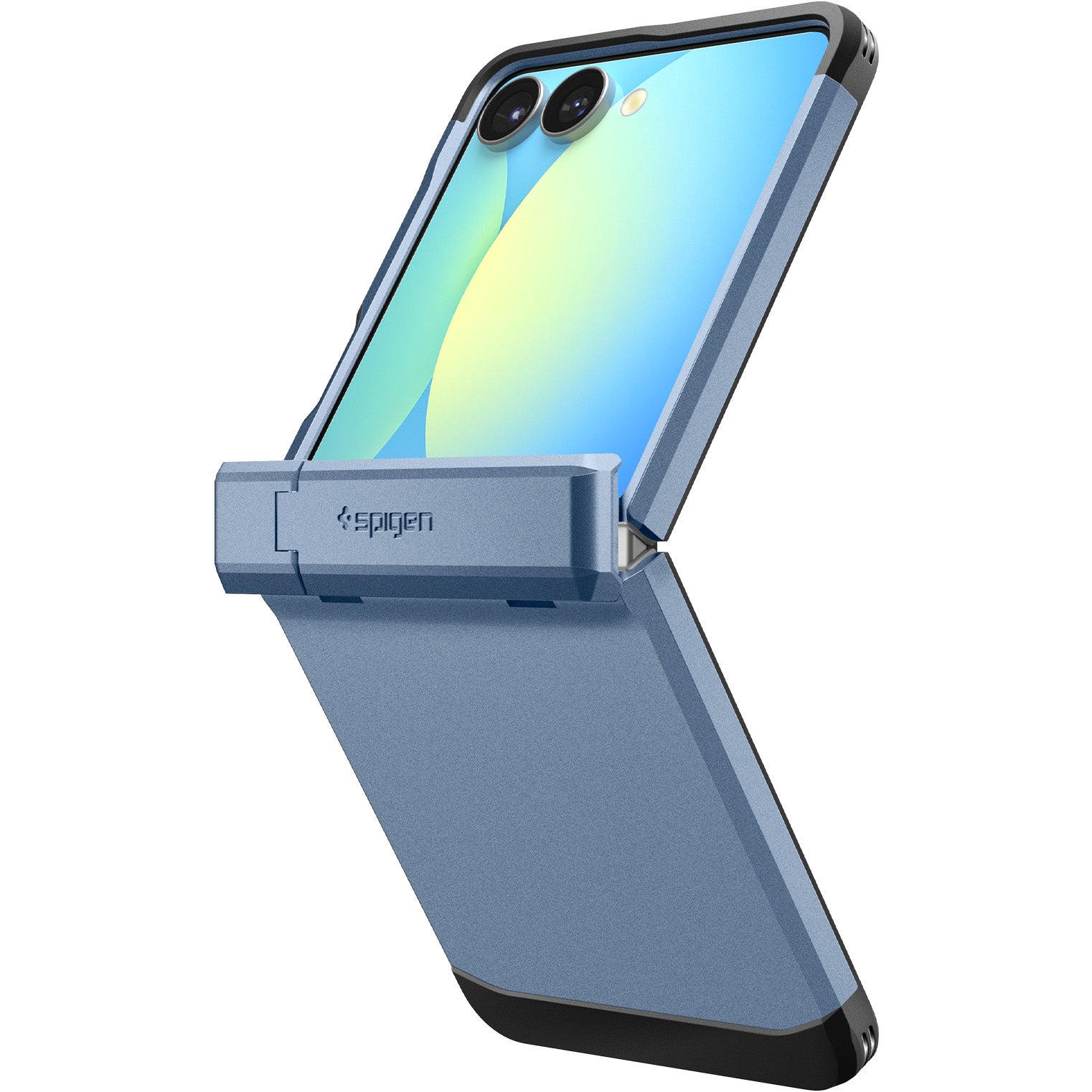 Handyhülle für Galaxy Z Flip7, Spigen Tough Armor Pro Mag mit MagSafe, Blau