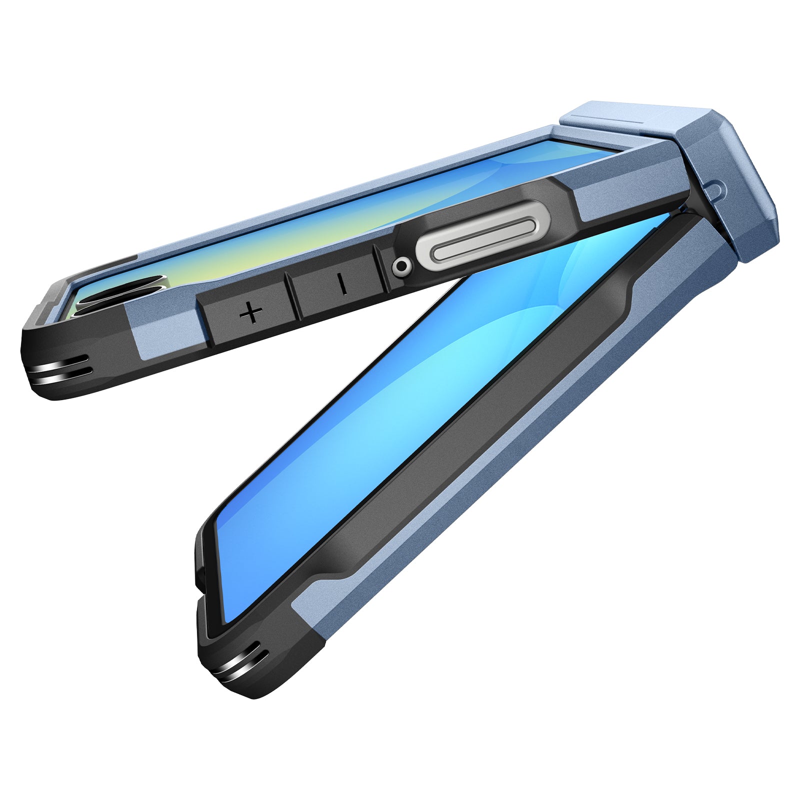 Handyhülle für Galaxy Z Flip7, Spigen Tough Armor Pro Mag mit MagSafe, Blau