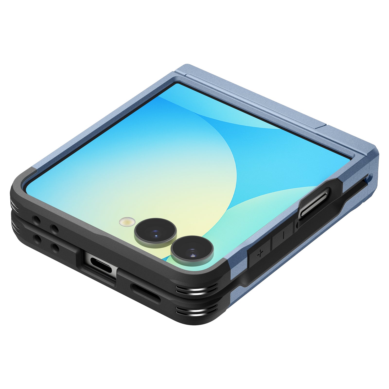 Handyhülle für Galaxy Z Flip7, Spigen Tough Armor Pro Mag mit MagSafe, Blau