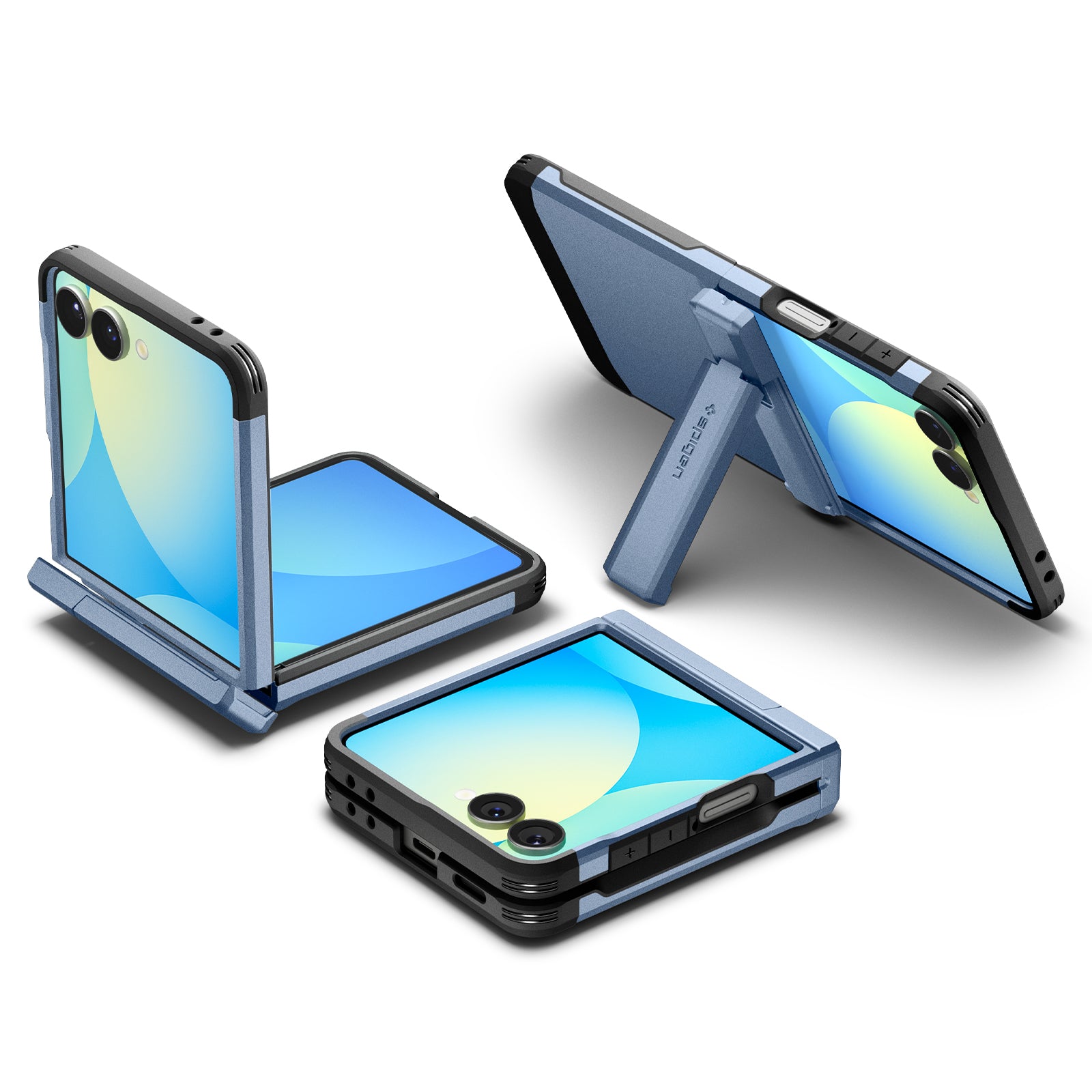 Handyhülle für Galaxy Z Flip7, Spigen Tough Armor Pro Mag mit MagSafe, Blau