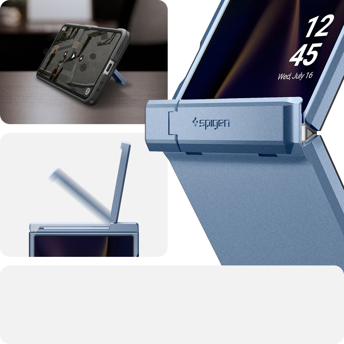 Handyhülle für Galaxy Z Flip7, Spigen Tough Armor Pro Mag mit MagSafe, Blau