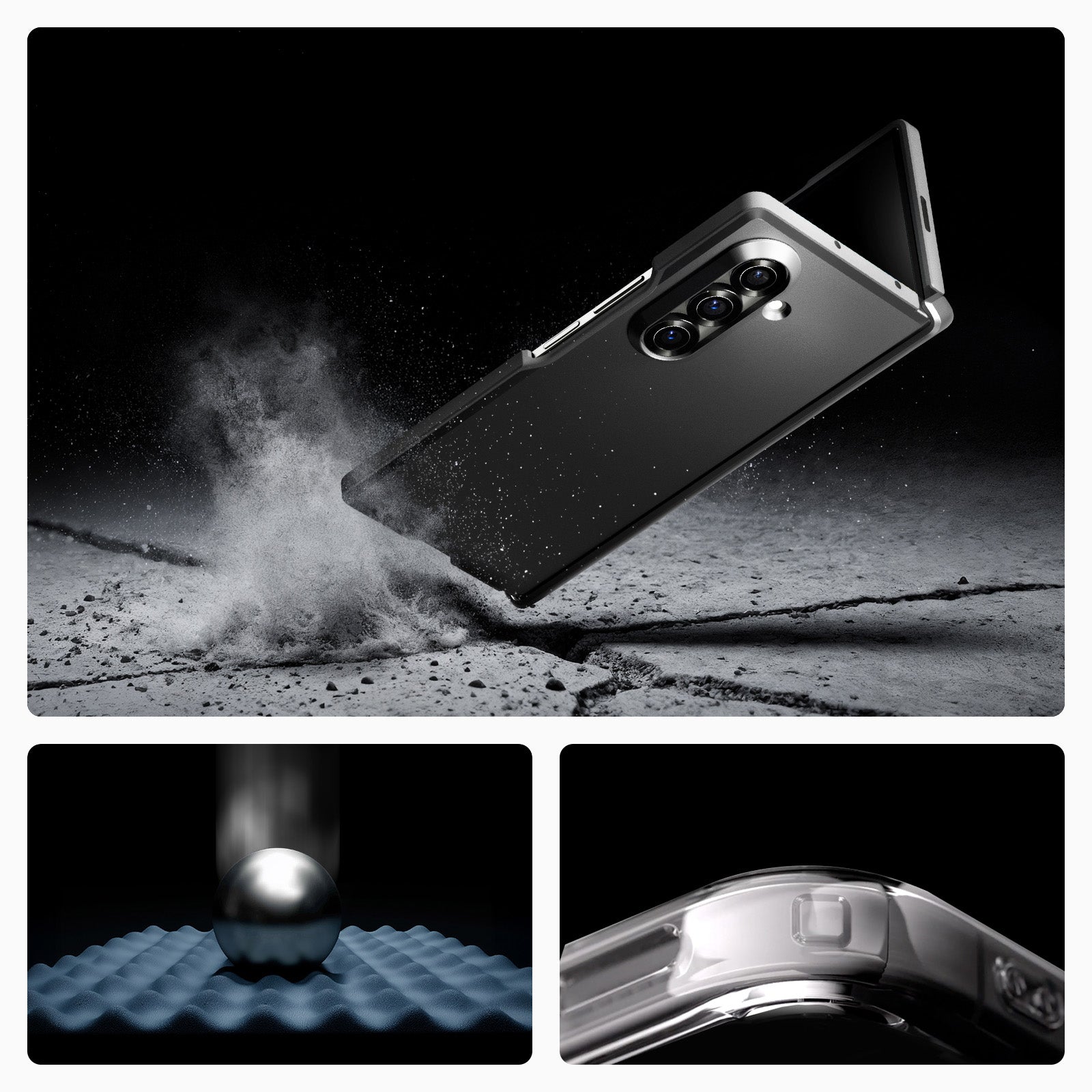 Handyhülle für Galaxy Z Fold7, Spigen Tough Armor Pro Mag mit MagSafe, Schwarz