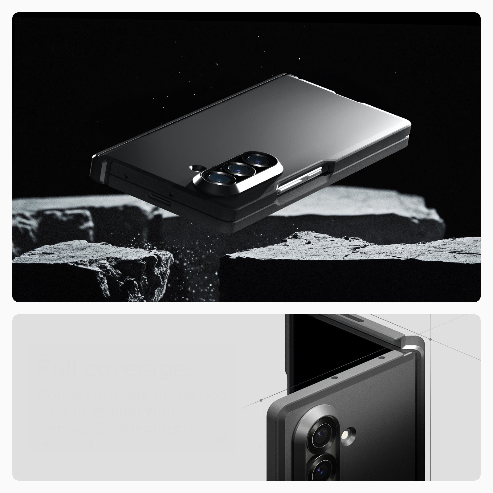 Handyhülle für Galaxy Z Fold7, Spigen Tough Armor Pro Mag mit MagSafe, Schwarz