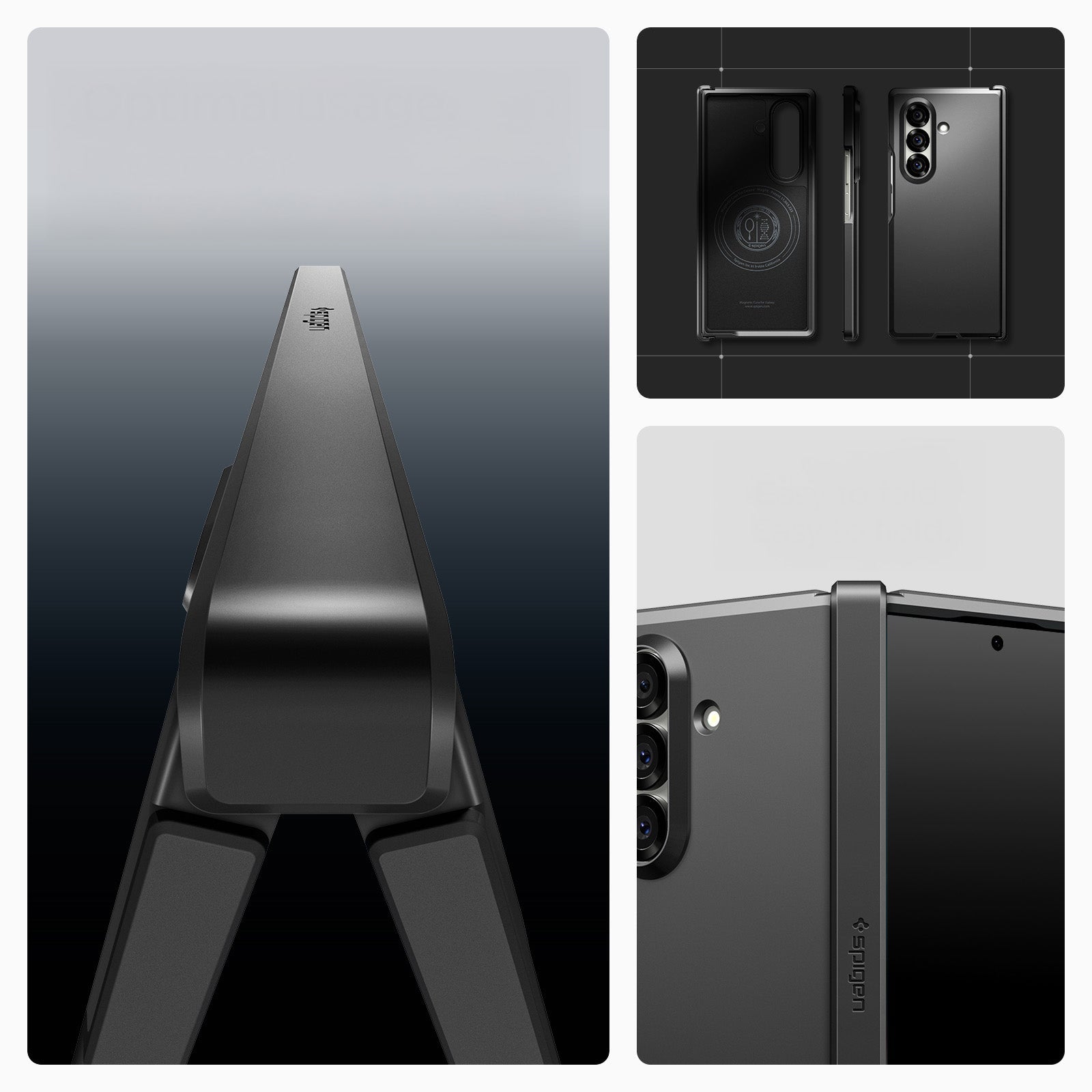 Handyhülle für Galaxy Z Fold7, Spigen Tough Armor Pro Mag mit MagSafe, Schwarz